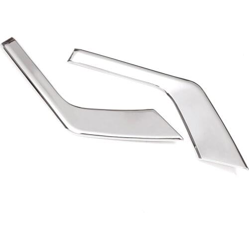 ABS Chrome Car Front Fog Light Lamp Frame Trim Strips For Toyota Land Cruiser Prado FJ150 2018 Car Accessories 2pcs