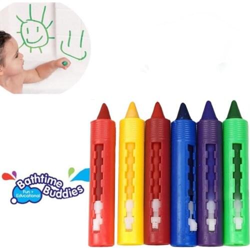 6pcs/set Bathroom Crayons Washed Color Easy To Erase Crayons Creative Color Graffiti Art Pen Painting Painting Supplies For