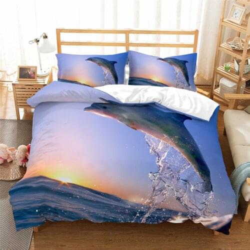 3D HD Print Bedding Set Custom/King/Europe/USA,Duvet Cover Set Double/King,Quilt/Blanket Cover Set Bedclothes Marine Life