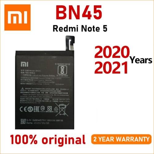 Xiao Mi New 100% Original BN45 3900mAh Battery For Xiaomi Redmi Note 5 Note5 Mobile Phone In Stock Batteries Batteria