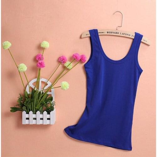 Fashion Women Summer Top Cotton Slim Ladies Thin Vest Sexy Women Tops Casual Candy Colors One Size Tank