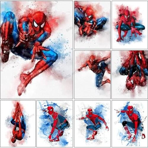 Marvel Spiderman Canvas Painting Wall Art Anime Posters and Prints Superhero Room Decoration Pictures Cartoon Home Decor