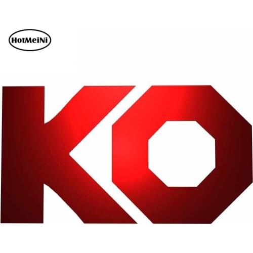 HotMeiNi 13cm x 7.4cm for KO Text GraphicsText Car Stickers and Decals Vinyl Waterproof Wall Door Decals DIY Auto Decoration