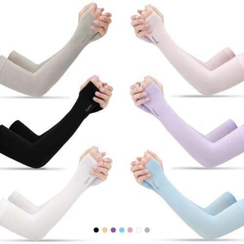 2 Pair/set Summer Arm Sunscreen Oversleeves Fashion Beach Men Women Outdoor Tools Anti-UV Sleeve Protection E11041