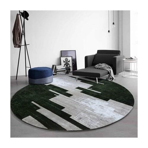 Nordic Style Living Room Tea Table Sofa Blanket Small Mattress Modern Geometric Bedroom Light Luxury Thick Circular Carpet
