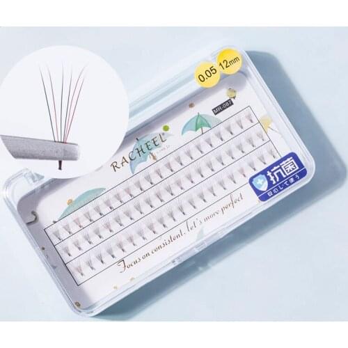 New Mix Color 0.05mm C Volume Rainbow Color Lashes 6D Individual Eyelash Extension Colorful Premium Real Mink Eyelashes