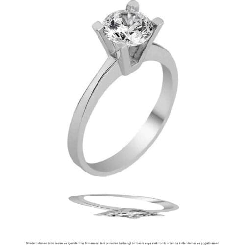 925 silver Zircon Stone Engagement Ring Midyat Silver