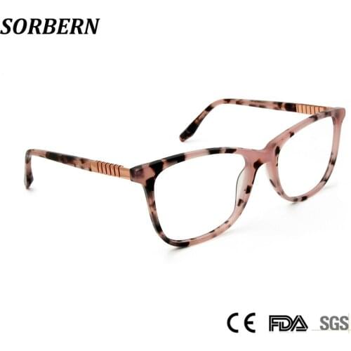 SORBERN Acetate Glasses Frame Nerd Square full im Eyeglasses Women Men Myopia Optical Frames Prescription Eyewear Vintage Style