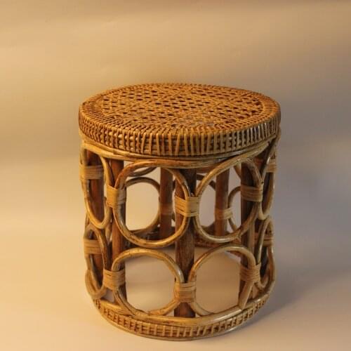 Natural Rattan Hand-Woven Plant Stand Rack Durable Indoor Flower Pot Holder Shelf Succulent Flower Display Home Gardening 2021