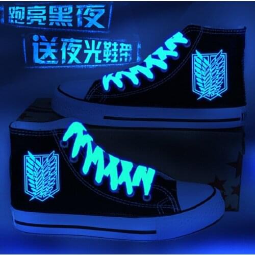 Unisex Anime Cos Attack on Titan Jiyuu no Tsubasa Casual Plimsolls Canvas Shoes Rope soled Shoes
