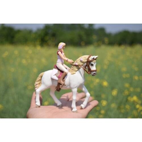 Pvc figure model toy horse with sadle
