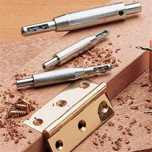 7pcs/set HSS Self Centering Door Window Hinge Twist Wood DIY Drill Bit Hole Puncher Woodworking Tools