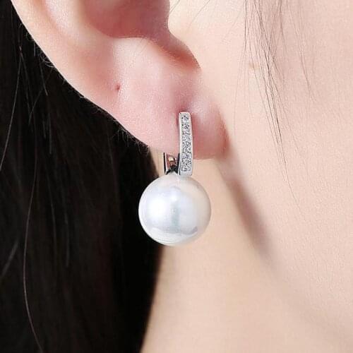 Pearl Earrings New Fashion Zircon Stud Earrings For Women Earing Jewelry Earring Romantic Earings Gift Kolczyki Pendientes N18