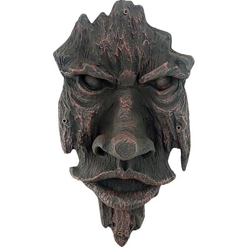 Greenman Tree Sculpture Resin Bark Ghost Face Facial Features Decoration Garden Decor Creative Props Jardineria Decoration