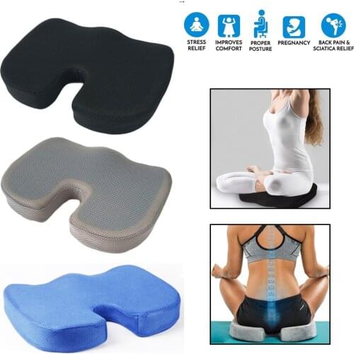 U Shaped Seat Cushion Summer Cooling Gel Pad Orthopedic Back Pain Relief Chair Seat Mat Posture Back Hip Support Car Cushion 3
