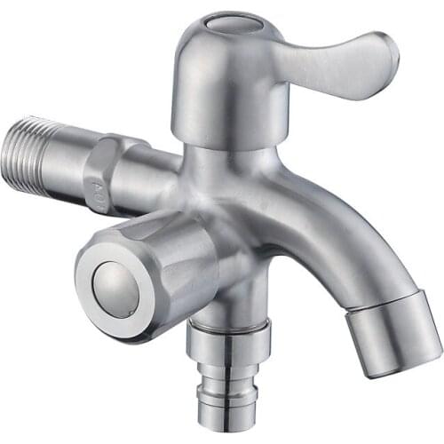 Lengthen 304 stainless steel washing machine faucet faucet mouth quick billing, balcony into the wall single cold faucet