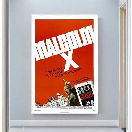 V0934 Malcolm X Vintage Classic Movie Wall Silk Cloth HD Poster Art Home Decoration Gift