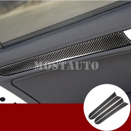 For Audi A4 S4 Carbon Fiber Inner Car Door Panel Moulding Trim Cover 2008-2015 4pcs Car Accessories Interior Car Decor Car Trim
