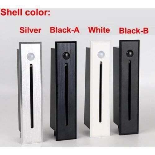 PIR Motion Sensor 3W LED Recessed Step Stairs Light Decoration Hallway Staircase Floor Wall Lights AC85-265V Indoor Lighting