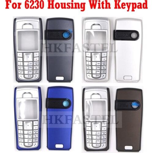 5A High Quality Housing For Nokia 6230 New Full Complete Mobile Phone Cover Case with Keypad Gray , Silver , Sky Blue , Brown