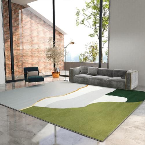 Green Abstract Living Room Carpet Thicken Rugs For Bedroom Sofa Coffee Table Floor Mat Modern Design Study And Bedside Area Rug