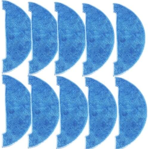 10 Pieces Mop Cloth Mop Pads For Ilife A4 A4s T4 Robot Vacuum Cleaner Parts Accessories 280x130mm Rag Replacement Mop#g4