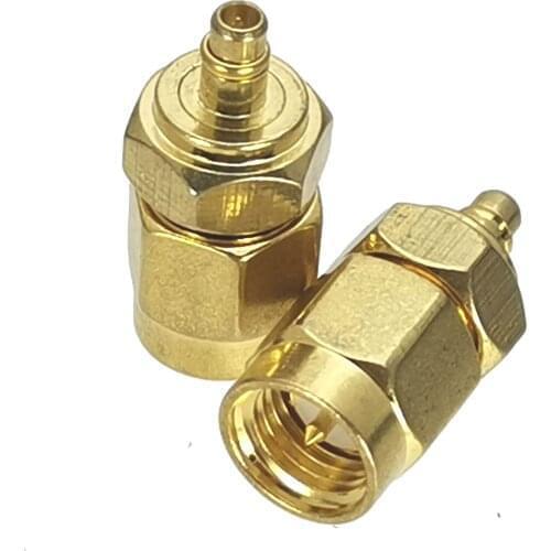 10Pcs SMA Male Plug to MMCX Male Plug RF Adapter Connector Coaxial High Quanlity straight