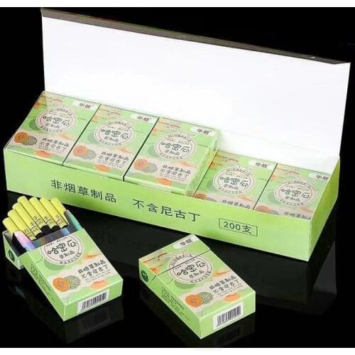 Cantaloupe Fruit Flavour Thick Branch Non-tobacco Substitutes 100% Tea Cigarettes Without Nicotine And Tar Tea 10 Pcs