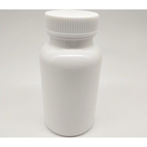 100pcs/lot 150ml plastic HDPE healthcare capsule pill bottle with screw cap, empty refillable pharmaceutical plastic container