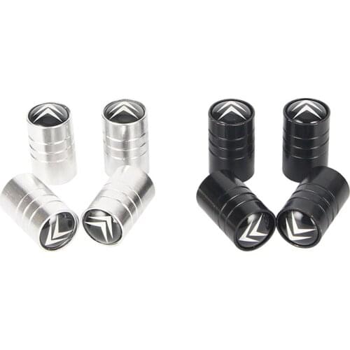 4 pcs New Fashion Car styling Wheel round Tire Valve Caps for Citroen C4 C5 C3 C2 C1 C4L Picasso Saxo
