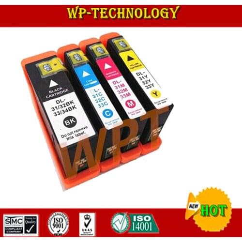 4PK For Dell 31 32 33 34 Ink Cartridge D-31/32/33 Compatible For DELL V525W V725w