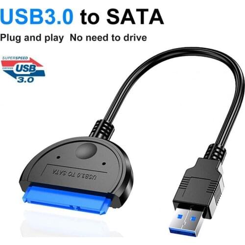 HW1507 Hard Drive Adapter Fast Transmission Excellent Heat Dissipation 2.5 Inches SSD USB3.0 to SATA External Converter for Wind
