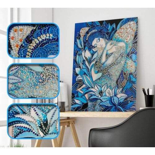 5D DIY Diamond Painting Sleep Angel Girl Picture Landscape Cross Stitch Special Shaped 2019 Diamond Embroidery Wall Home Decor