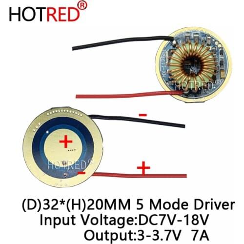 Freeshipping!Luminus SST 90 LED Driver 32MM DC3V-18V Input 7000mA / Output For 3.2-3.6V SST-90 LED Light Lamp