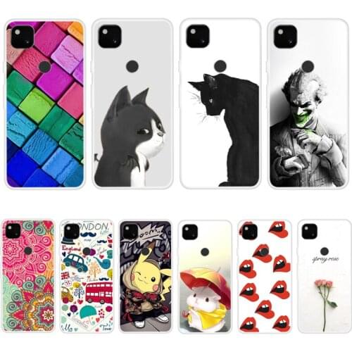 Case For Google PIXEL 4A Phone Cover Back Fitness Silicone Bumper Softness TPU With Colorful Printing