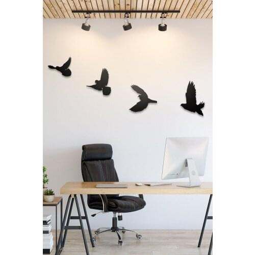 Decorative Modern Quadruple Bird Wall Decoration Living Room Home Office Wall Decor