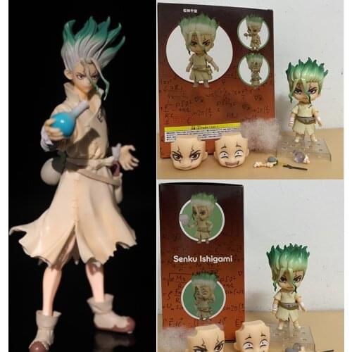 Dr.STONE Ishigami Senkuu #1262 Anime Figure Cute Toys Kids Doll Action Figurals Collection Model Figma Xmas Gift Juguetes 10cm