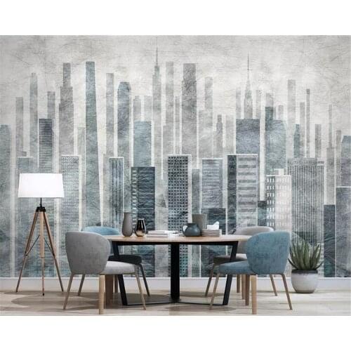 Beibehang Custom personality Wallpaper Murals Abstract retro city building Photo wallpaper Home Decoration 3d wallpaper