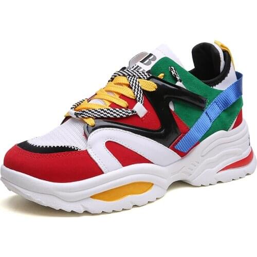 Casual Sneakers For Couple Colouful Shoes Unisex Fashion Designer Shoes Non-slip Thicken Sole Wear Resistant High Quality Shoes