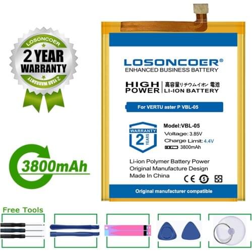 LOSONCOER Battery 3800mAh VBL-05 Battery For VERTU aster P VBL-05 Mobile Phone Battery