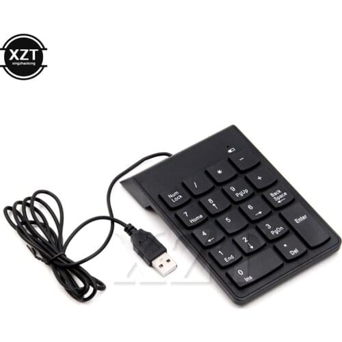1PCS MINI Number Pad USB Wire Mini Keyboard Keypad 18 Keys Numeric for Laptop Desktop PC Pro Computer Numpad NEWEST