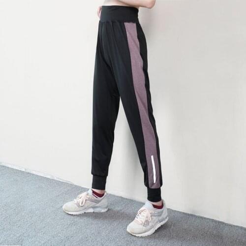 Girls Professional Fitness Pants Loose Split Joint Motion Trousers High Waist Yoga Pants Elastic Force Quick-drying Pants