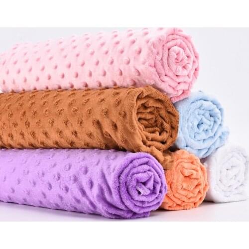 50x150cm Super Soft Minky Dot Fabric Sewing Baby Blanket Toys Material Antipilling Eco-Friendly Polyester Handwork Plush Fabric