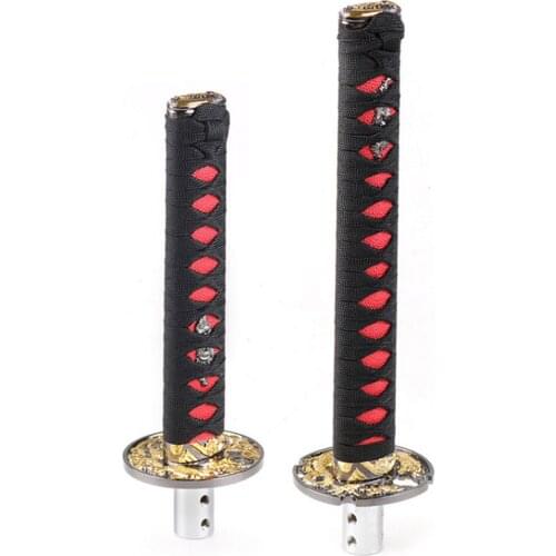 Universal JDM 200MM/260MM Katana Samurai Sword Shift Knob Shifter with Adapters Gear Shift Knob Car Gear Head