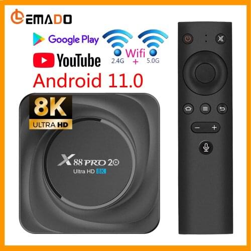 X88 Pro Smart TV Box Android 11 4K Hd Youtube Google Play Ethernet 1000M 5G Wifi Receiver Media Player HDR 4G 8G 128Gb Tv Box