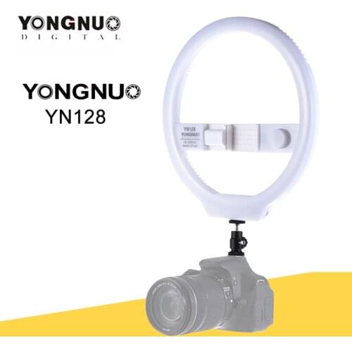 YONGNUO YN128 Camera Photo/Studio/Phone/Video 128 LED Ring Light 3200K-5500K Photography Dimmable Ring Lamp