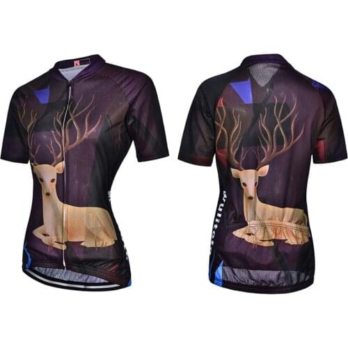 WULITOTO Women Cycling Jersey bike jersey Summer Short sleeve suit Breathable Biycle Clothes Mountain