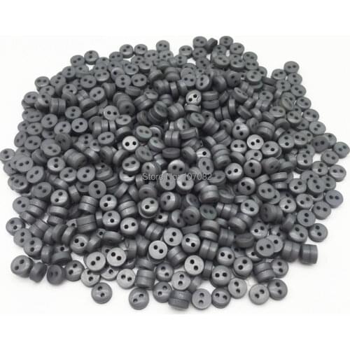 1000pcs Grey 6mm Mini Tiny Buttons Resin Round 2 Holes Sewing Doll Clothes Button For Scrapbooking Embellishments