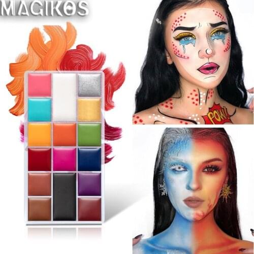 Halloween 16 Colors Face Body Paint Oil Painting Palette Art FX Party Makeup Fancy Dress Beauty Palette