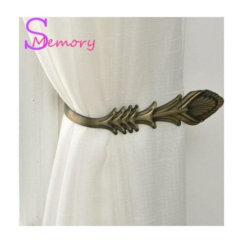 2pcs Multicolor Zinc Alloy Leaf U Hook Curtain Tie Back Tieback Holders Wall Hooks Hanger Home Decoration